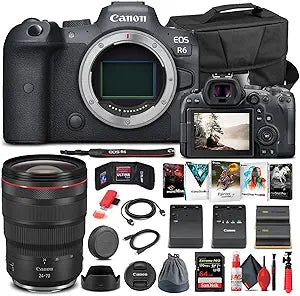 Canon 4082C002 EOS R6 Mirrorless Camera Lens Bundle