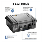 Pelican 1550-001-110 Black Protective Case - No Foam