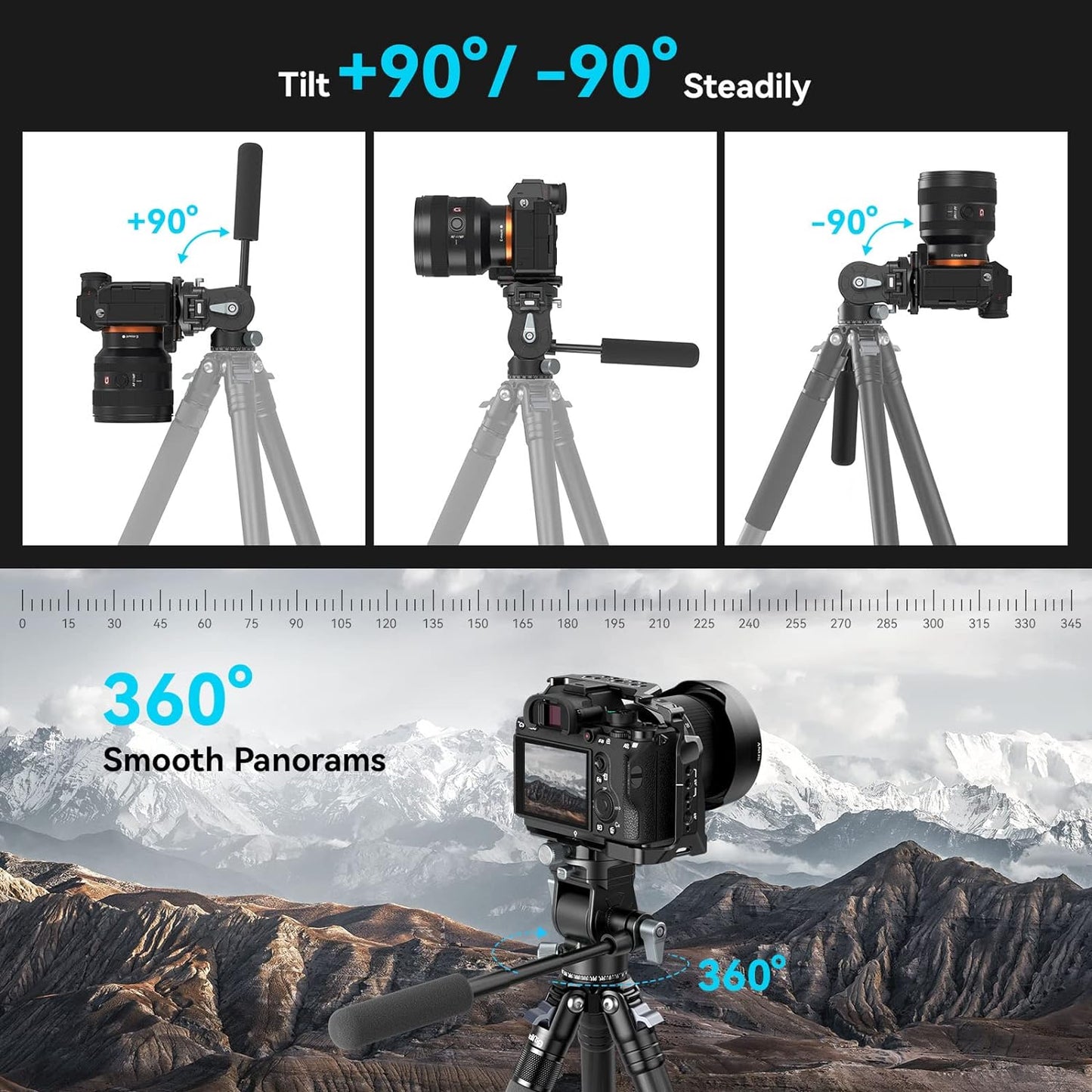 SmallRig 4104-CF-FBA-US Pan Tilt Fluid Video Head
