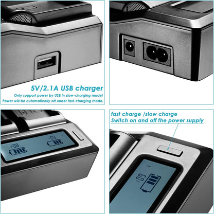 Neewer NW-F970 Battery & LCD Charger Kit
