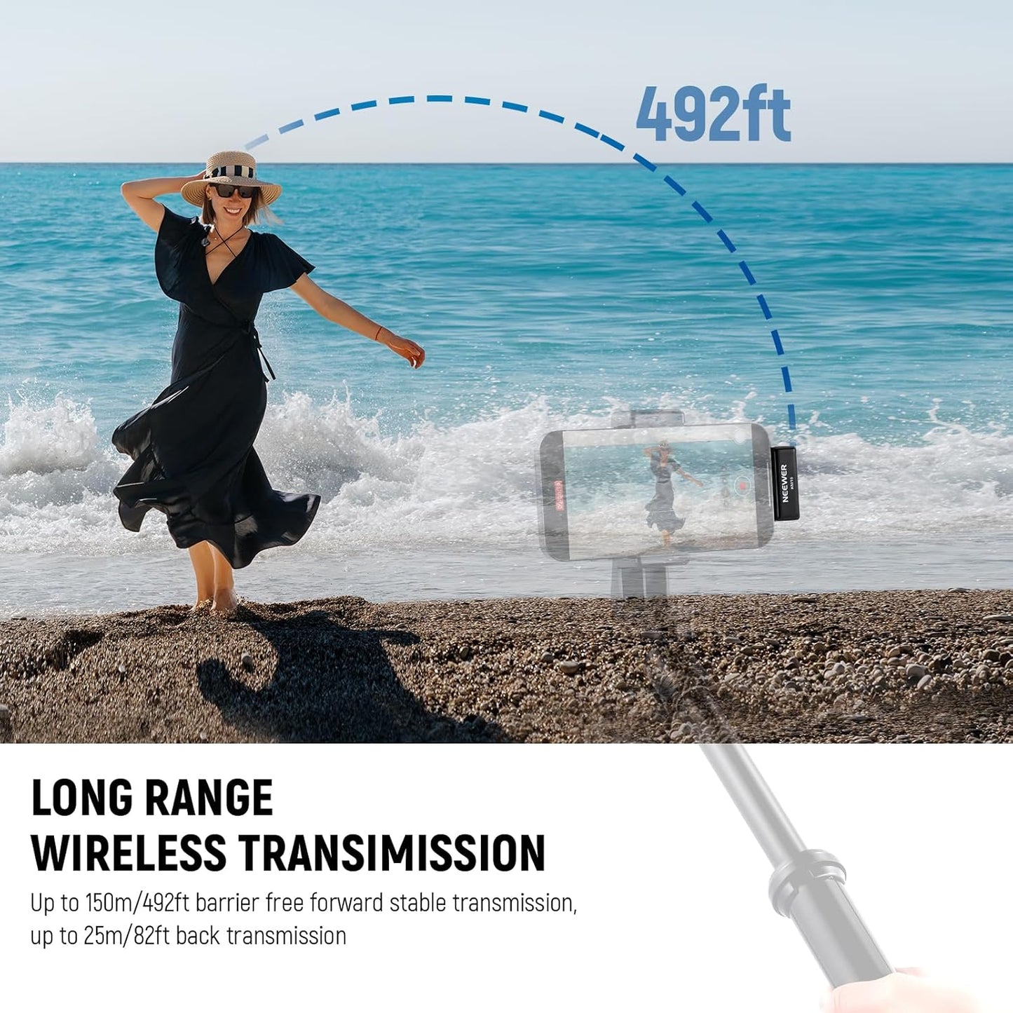 Neewer KM18 USB C Wireless Lavalier Microphone