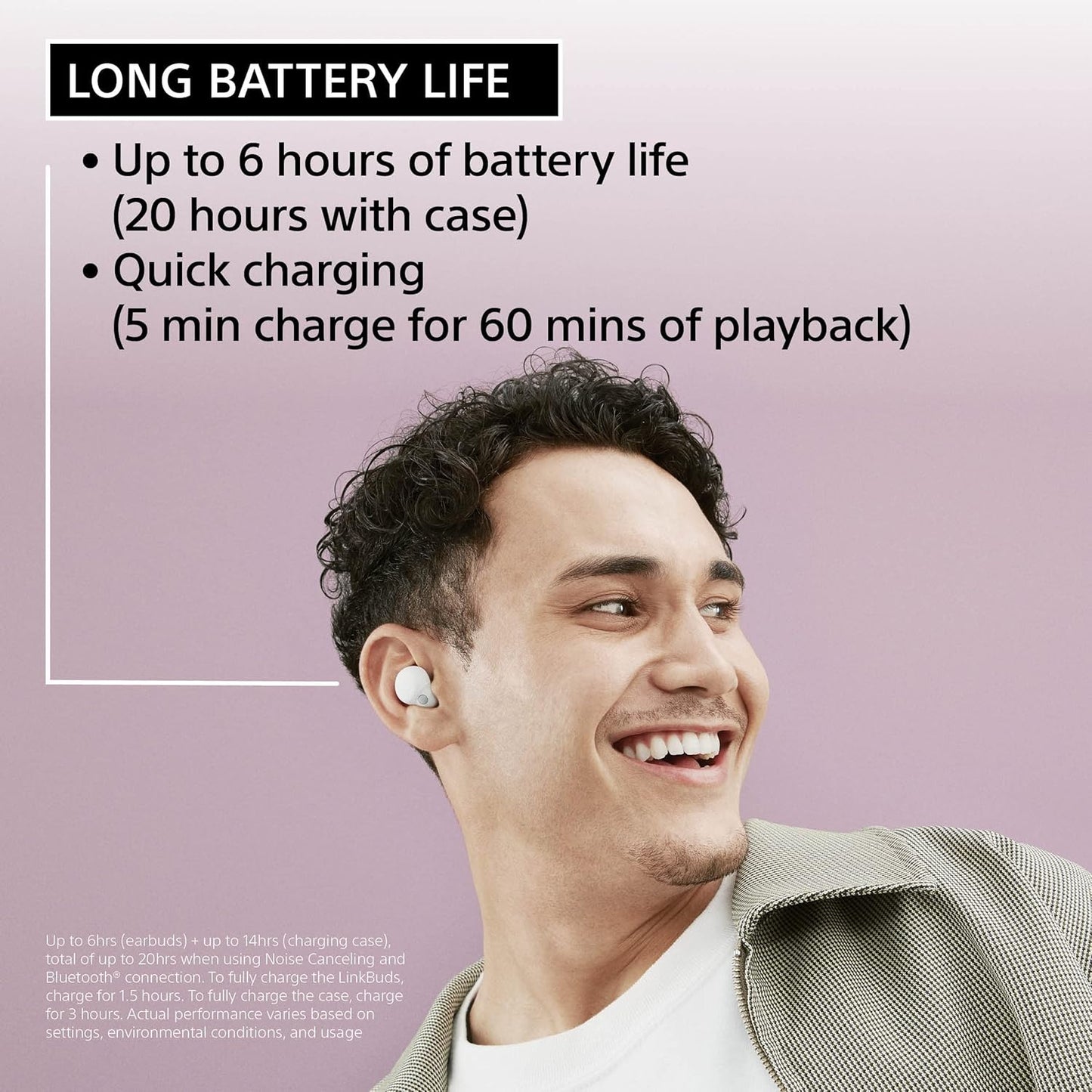 Sony WFLS900N/B LinkBuds S Noise Canceling Earbuds