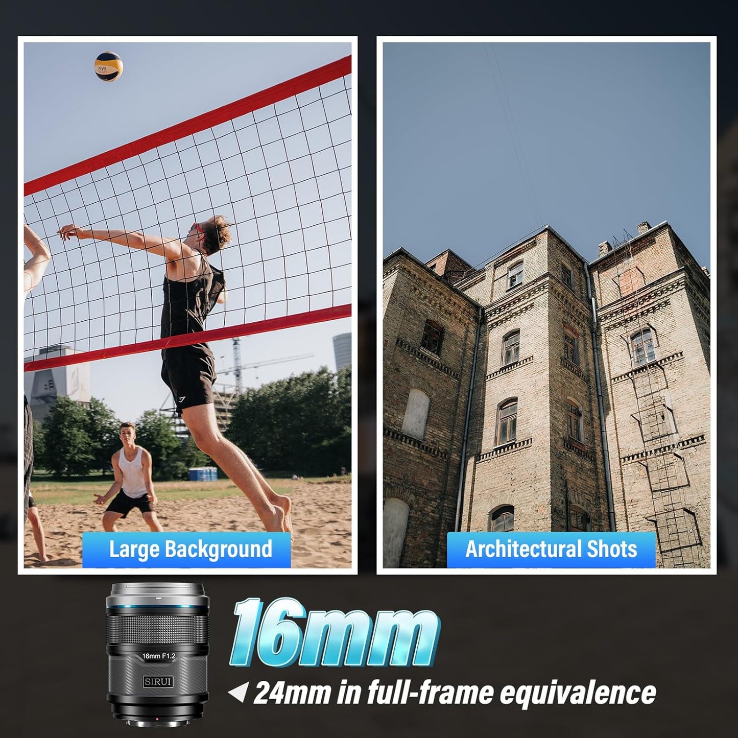 Sirui 16AS12E-B-AM 16mm F1.2 APS-C E-Mount Lens