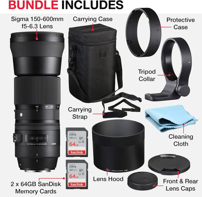Sigma 150-600mm Contemporary Lens for Canon Bundle