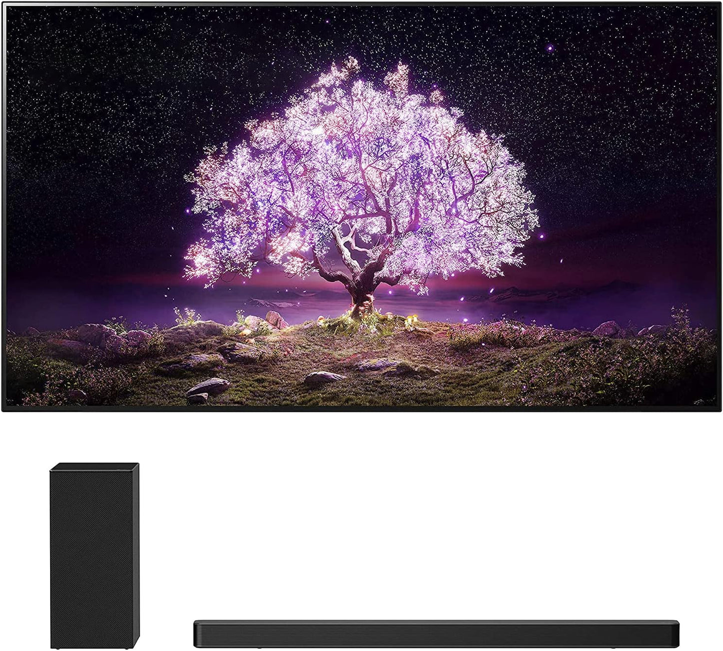 LG OLED55C1PUB 55" 4K OLED TV Soundbar Bundle Used