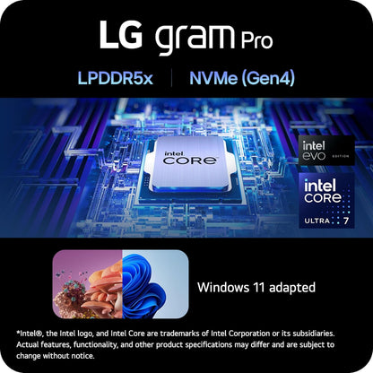 LG 16T90SP-G.AAB5U1 gram Pro 16" 2in1 Laptop Intel Core Ultra 7