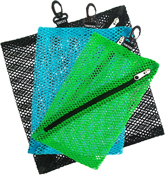 Vaultz VZ00321 Mesh Zipper Pouch Set 3-Pack — main product image