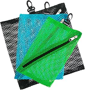Vaultz VZ00321 Mesh Zipper Pouch Set, 3-Pack