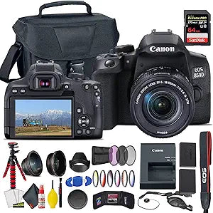Canon 3924C002AA EOS 850D Rebel T8i DSLR Kit - 18-55mm Lens, Battery (Renewed)
