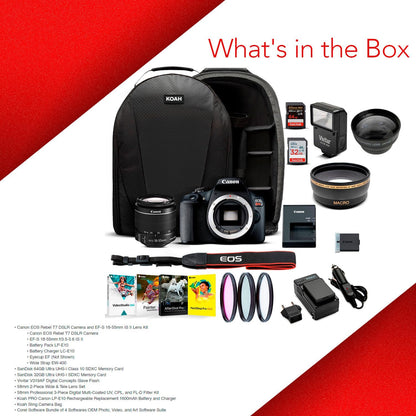 Canon Rebel T7 Digital Camera 18-55mm Lens Bundle