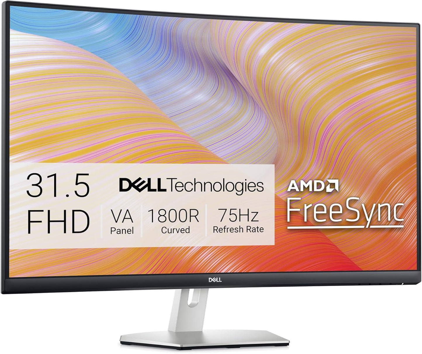 Dell S3222HN - 31.5-inch Curved Monitor - FHD 75Hz - Silver