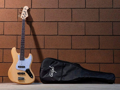 Monoprice Jamm Flamed Maple Electric Bass Guitar