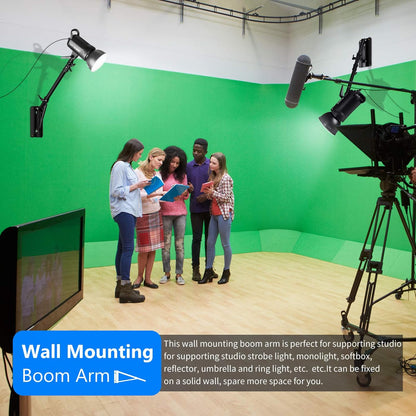 Neewer ST-WM130 Wall Mount Triangle Boom Arm for Studio Lights