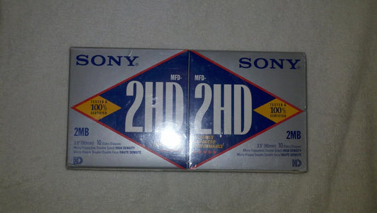 Sony MFD 2HD xt 3.5" Floppy Disks 2-Pack