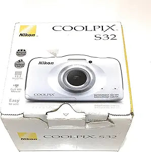 Nikon 26460 COOLPIX S32 Waterproof 13.2MP Digital Camera (White)