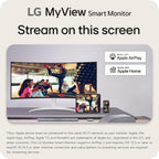 LG 34SR60QC-W 34-Inch Curved MyView Smart Monitor