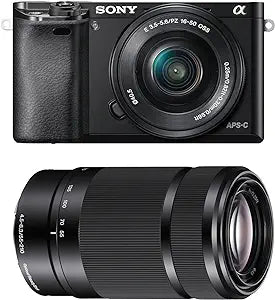 Sony K-81532-20 Alpha a6000 Mirrorless Camera 16-50mm + 55-210mm Lens Kit