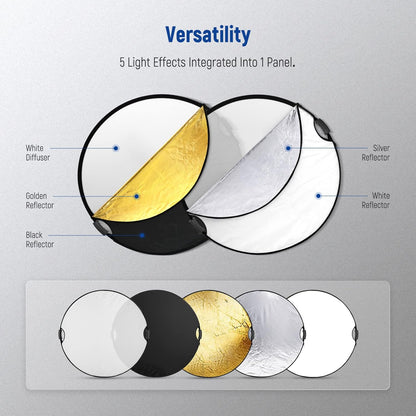 Neewer RF-110II 43" 5-in-1 Collapsible Photography Reflector