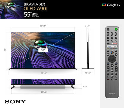 Sony A90J 55-Inch Renewed OLED 4K Smart Google TV