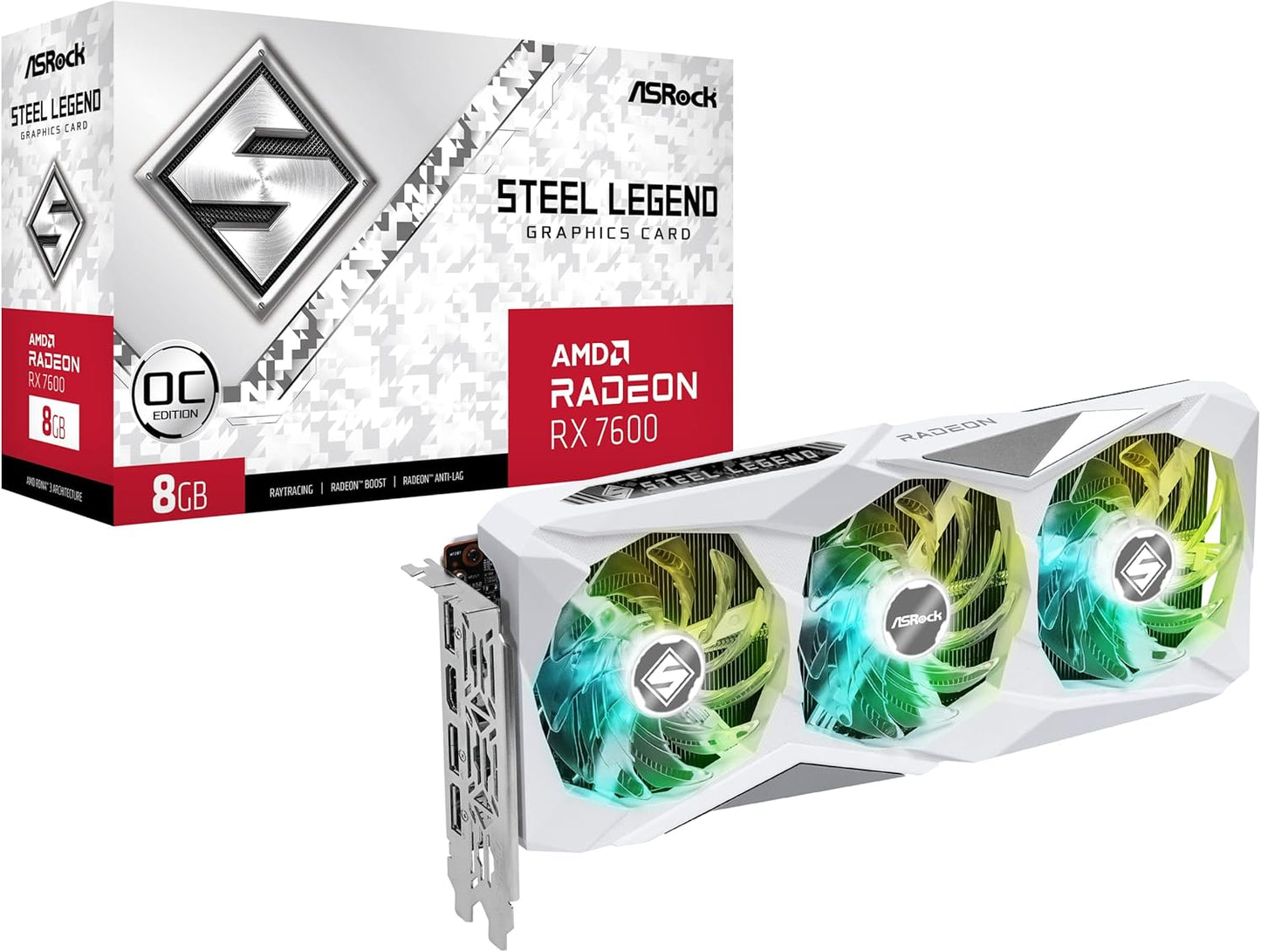 ASRock RX7600 SL 8GO Radeon 8GB OC Graphics Card