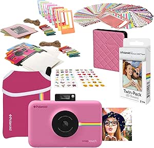 Polaroid AMZASK8SBP Snap Touch Instant Camera Pink Bundle