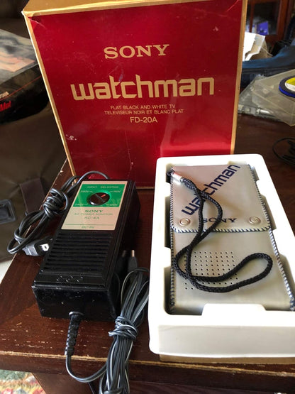 Sony Watchman FD-20A Portable B/W Television Vintage