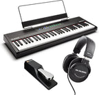 Alesis HDH40 Recital 61-Key Piano Keyboard Pedal Bundle