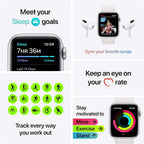 Apple A2351 Watch SE (GPS, 40mm) Silver (Renewed)