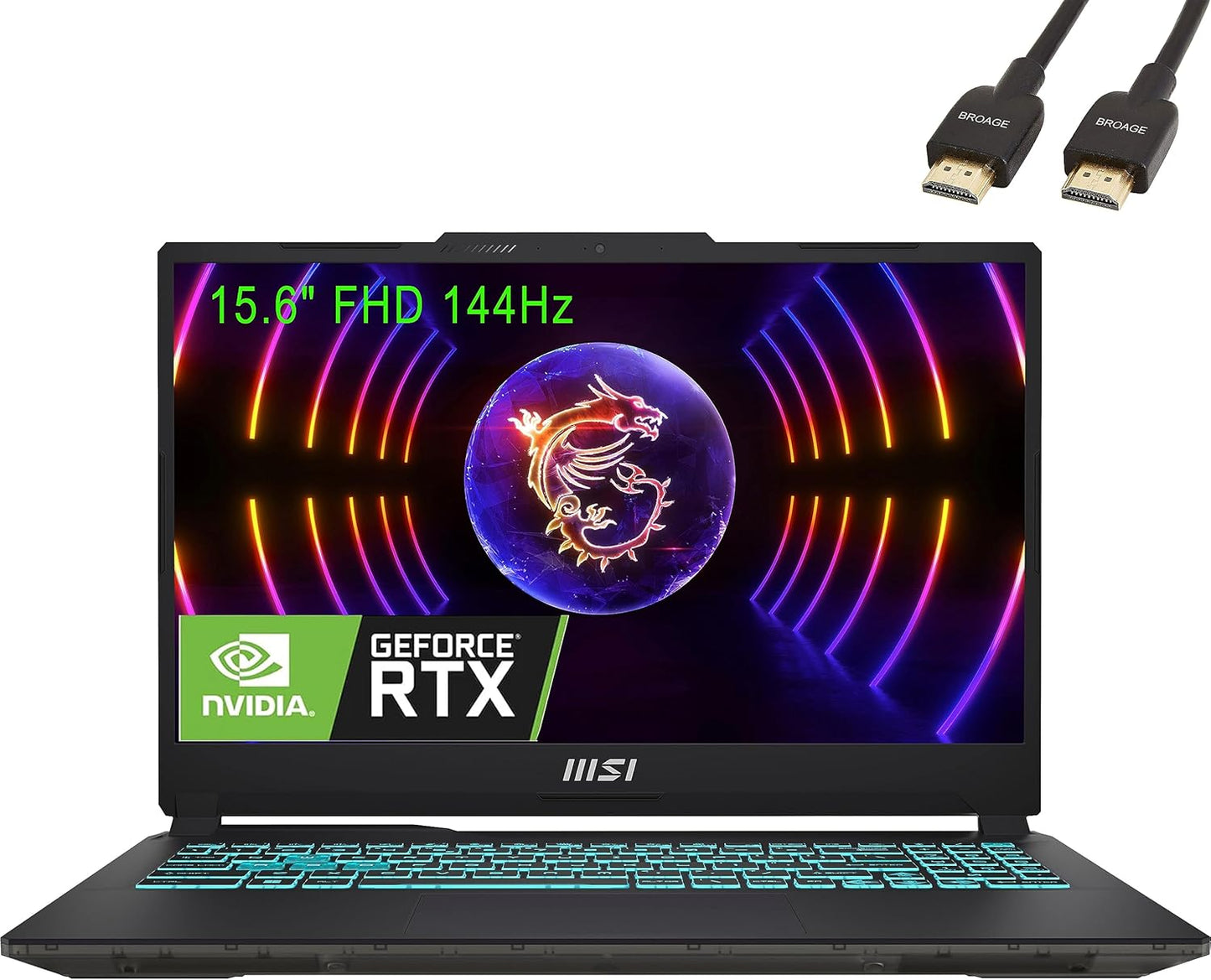 MSI 15 Cyborg 15.6" 144Hz Gaming Laptop - i7, RTX 4060, 64GB RAM, 2TB SSD