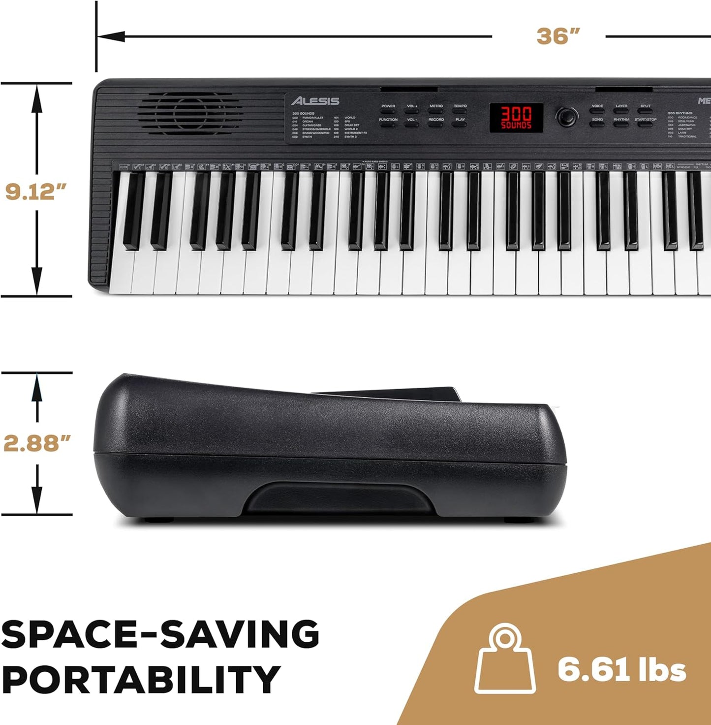 Alesis MELODY61 MK4 KO 61-Key Keyboard Piano for Beginners