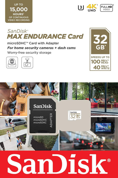 SanDisk SDSQQVR-032G-GN6IA 32GB Max Endurance MicroSD Card