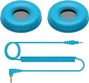 Pioneer DJ HC-CP08-LPDJ CUE1 Series Ear Pad and Cord Blue — main product image