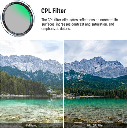 Neewer 10103738 55mm UV CPL ND4 Filter Kit