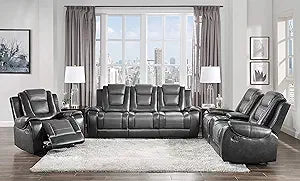 Lexicon S189470GY*3 Matteo 3-Piece Reclining Sofa Set