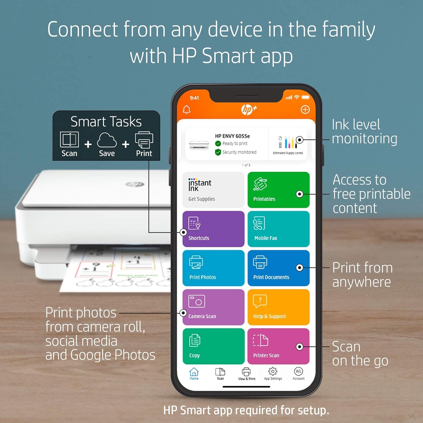 HP ENVY 6055e Wireless Color Inkjet Printer
