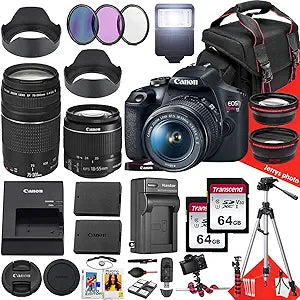 Canon EOS Rebel T7/2000D DSLR Camera Bundle