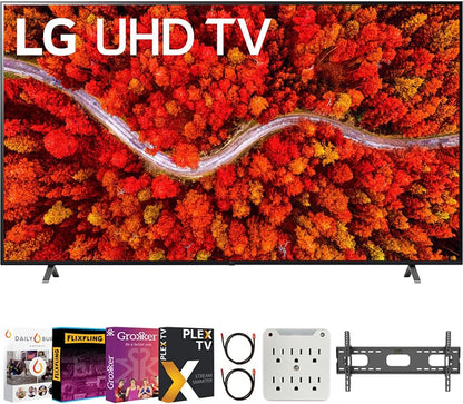 LG E6LG86UP8770PUA 86" 4K UHD Smart TV Bundle