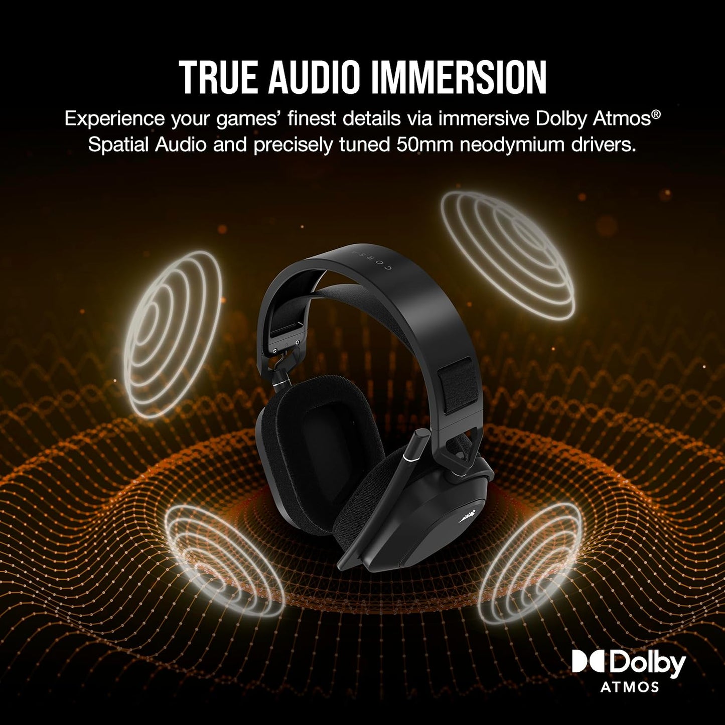 Corsair CA-9011295-WW HS80 MAX Wireless Gaming Headset Bluetooth