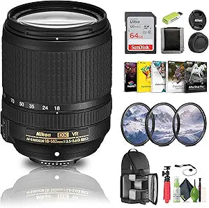 Nikon 2213 18-140mm VR Lens Bundle (Renewed)