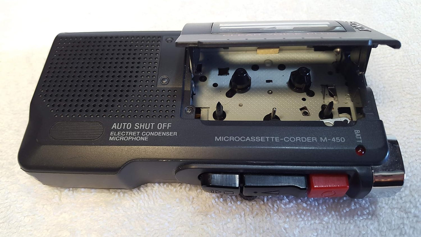 Sony M-450 Microcassette Recorder 30 Hour Battery