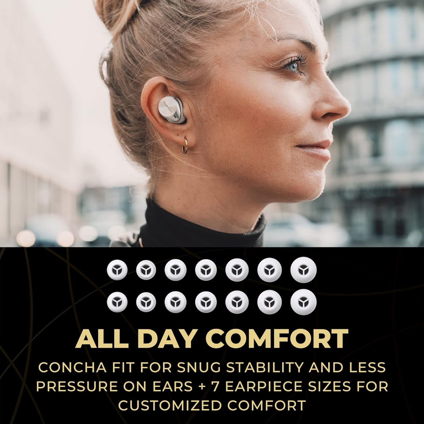 Technics EAH–AZ80-S Wireless Noise-Canceling Earbuds