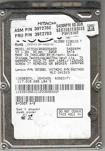 Hitachi HTS541060G9SA00 60GB SATA 2.5 Hard Drive
