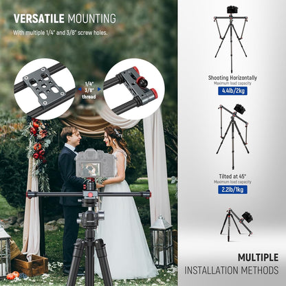 Neewer CS1M 16" Carbon Fiber Camera Slider Dolly