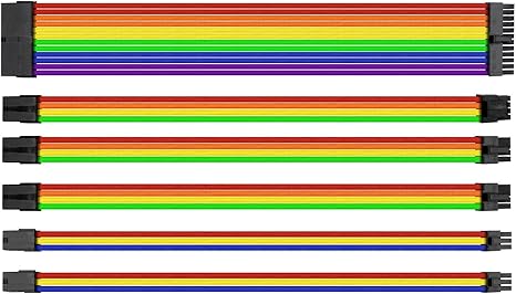 Thermaltake TtMod Rainbow Power Supply Sleeved Cable Extension Kit