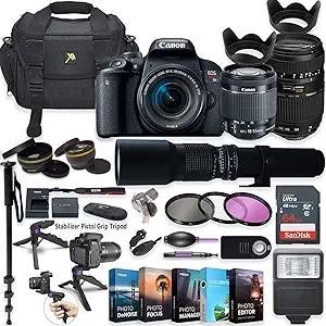 Canon EOS Rebel T7i DSLR Camera Lens Kit (Renewed)