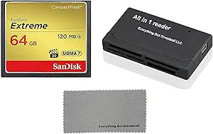 SanDisk 64G_CF_Extreme_EBSMFC Extreme 64GB CompactFlash Card Bundle