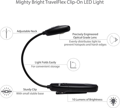 Mighty Bright 42610 TravelFlex LED Book Light Black