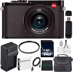 Leica Q (TYP 116) Digital Camera Bundle - Extra Battery, 64GB