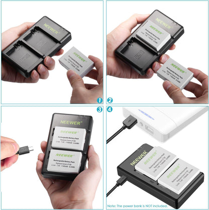 Neewer 90091084@@os1 BG-E8 Battery Grip Charger Kit