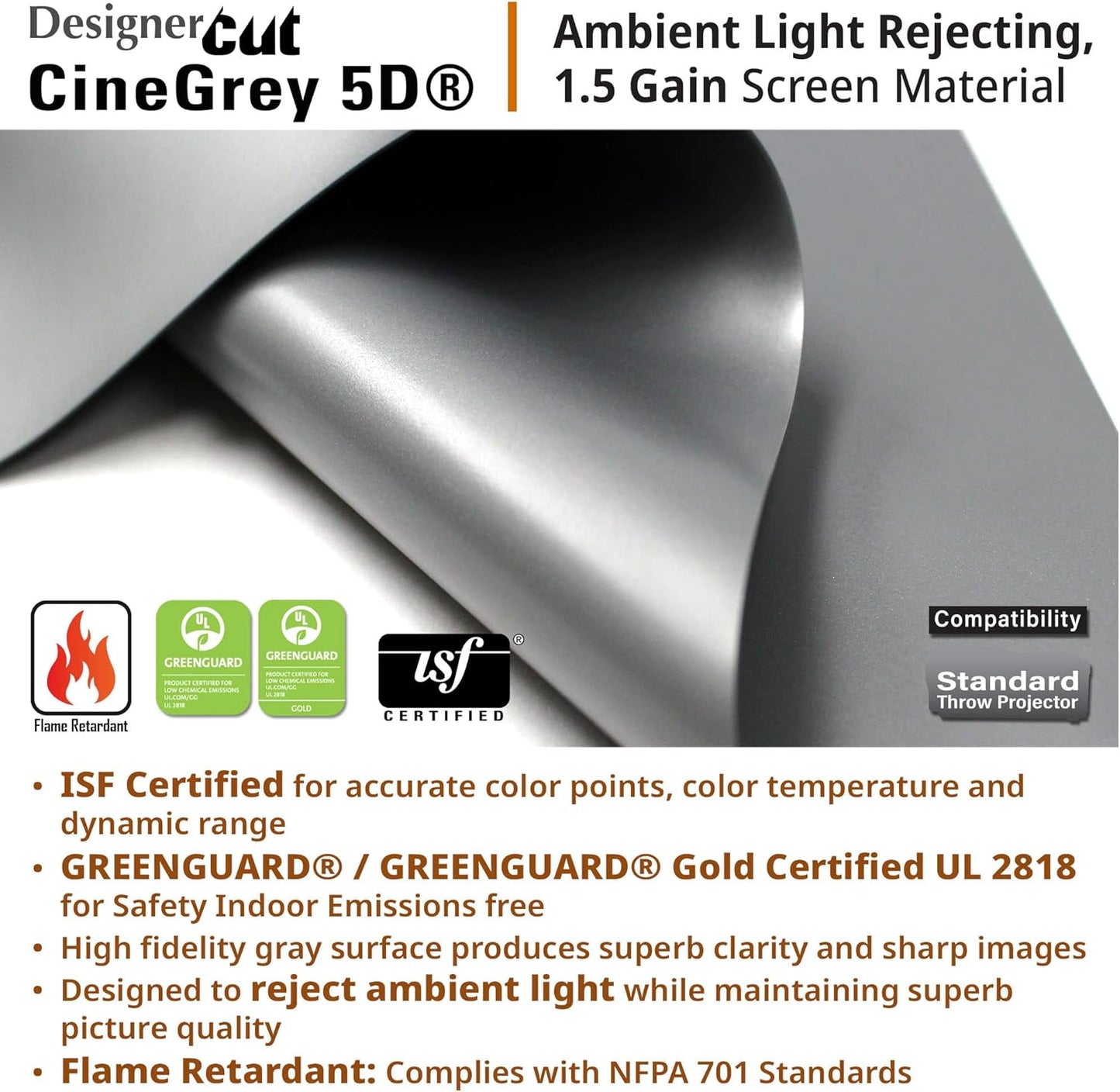 Elite Screens RM-135HW-CINEGREY5D 135-inch 8K/4K ALR Projector Screen